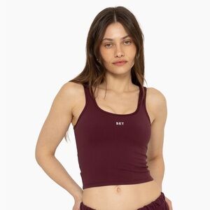 SET Active Burgundy Tank Top